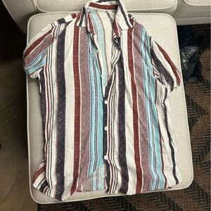 Striped Button-Up Shirt